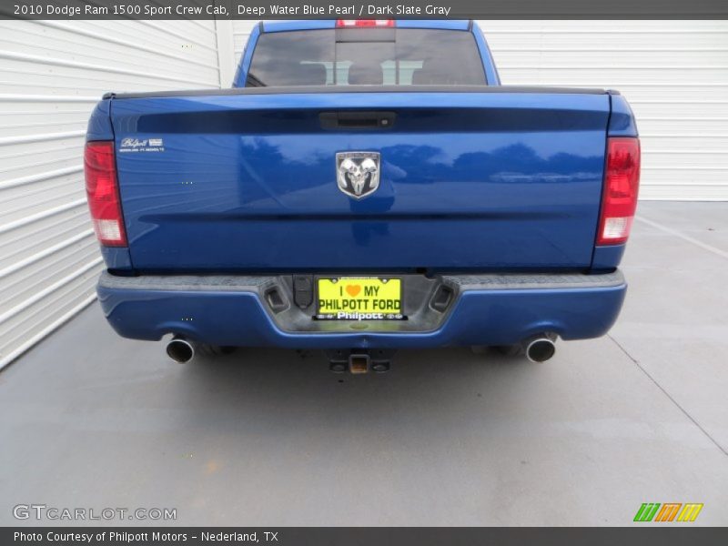 Deep Water Blue Pearl / Dark Slate Gray 2010 Dodge Ram 1500 Sport Crew Cab