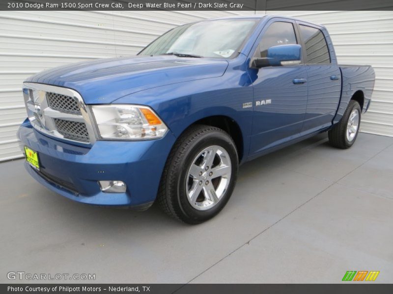 Deep Water Blue Pearl / Dark Slate Gray 2010 Dodge Ram 1500 Sport Crew Cab