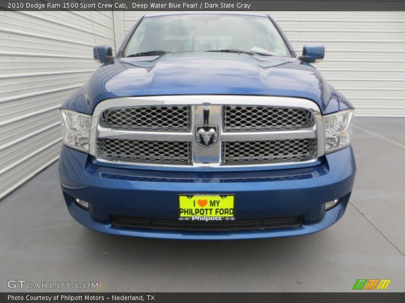 Deep Water Blue Pearl / Dark Slate Gray 2010 Dodge Ram 1500 Sport Crew Cab