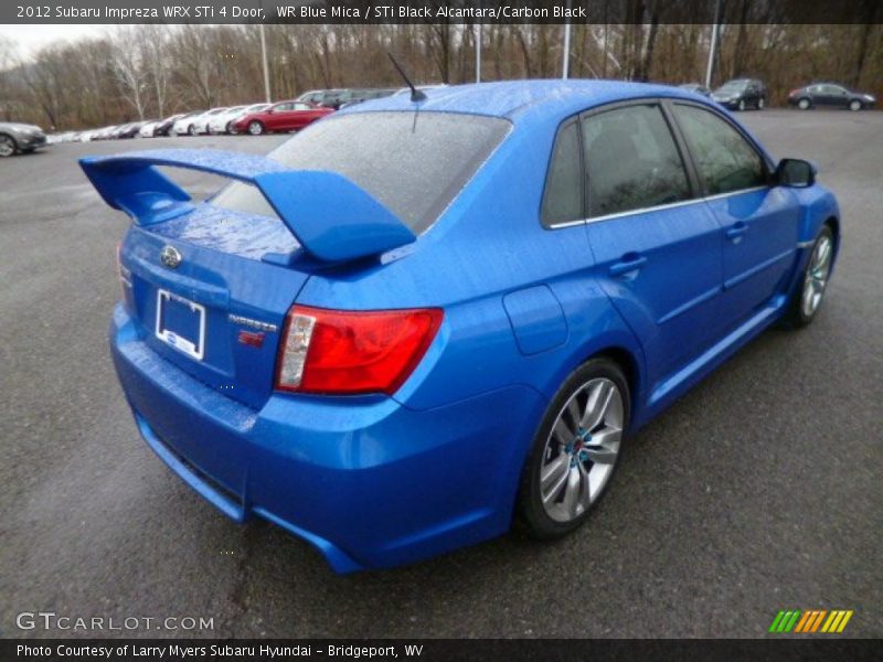 WR Blue Mica / STi Black Alcantara/Carbon Black 2012 Subaru Impreza WRX STi 4 Door