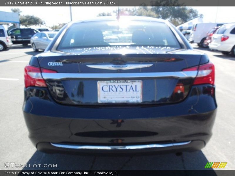 Blackberry Pearl Coat / Black 2012 Chrysler 200 Touring Sedan