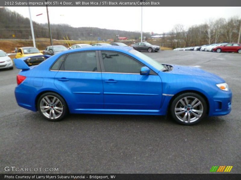 WR Blue Mica / STi Black Alcantara/Carbon Black 2012 Subaru Impreza WRX STi 4 Door