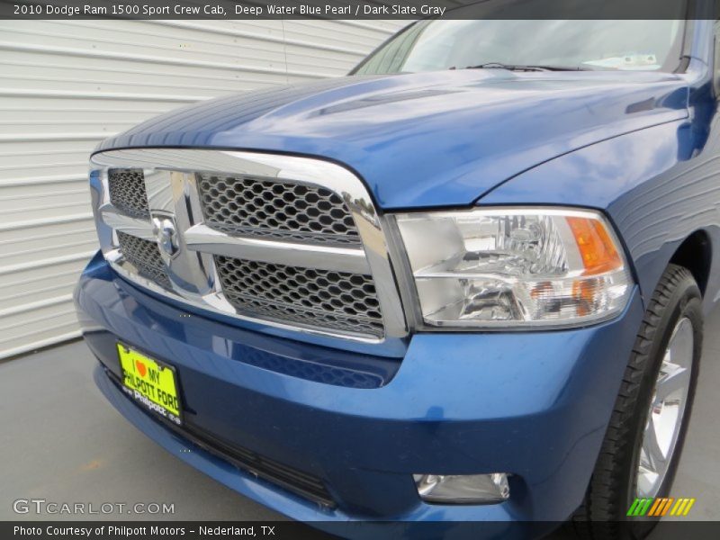 Deep Water Blue Pearl / Dark Slate Gray 2010 Dodge Ram 1500 Sport Crew Cab