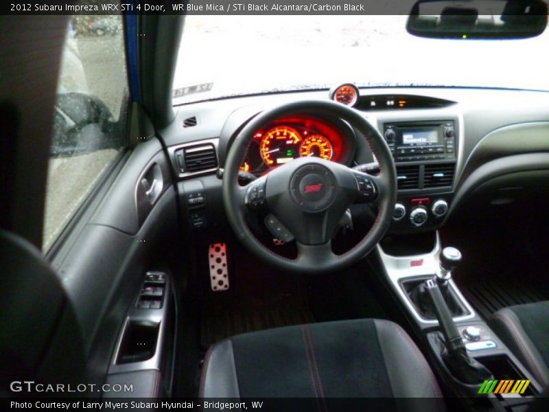 WR Blue Mica / STi Black Alcantara/Carbon Black 2012 Subaru Impreza WRX STi 4 Door