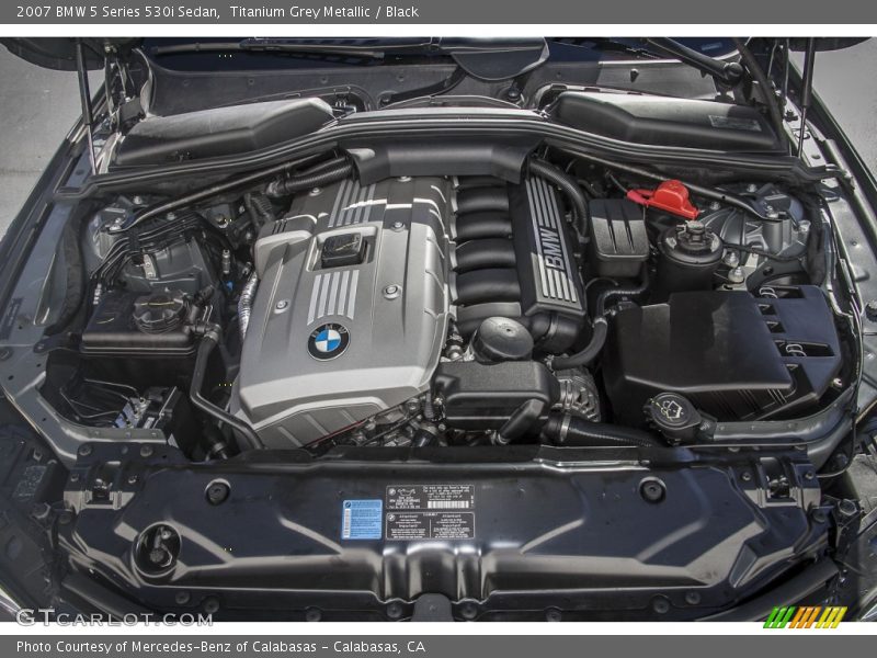 Titanium Grey Metallic / Black 2007 BMW 5 Series 530i Sedan