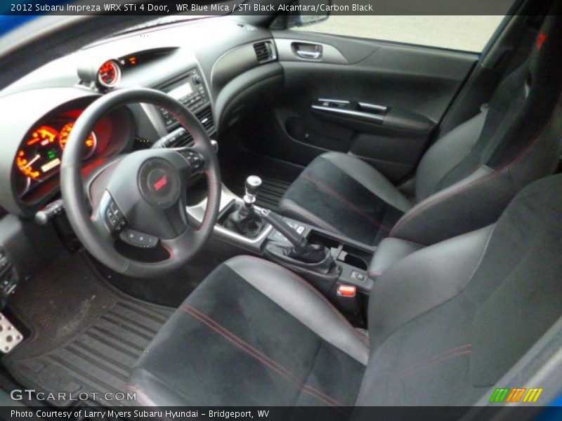 WR Blue Mica / STi Black Alcantara/Carbon Black 2012 Subaru Impreza WRX STi 4 Door