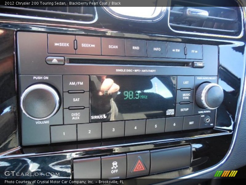 Blackberry Pearl Coat / Black 2012 Chrysler 200 Touring Sedan