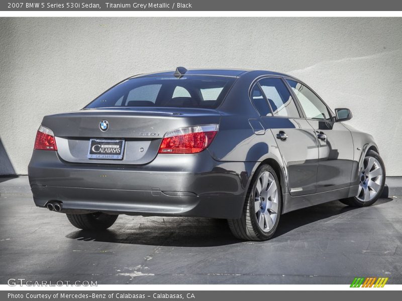 Titanium Grey Metallic / Black 2007 BMW 5 Series 530i Sedan
