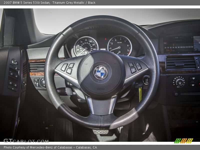 Titanium Grey Metallic / Black 2007 BMW 5 Series 530i Sedan