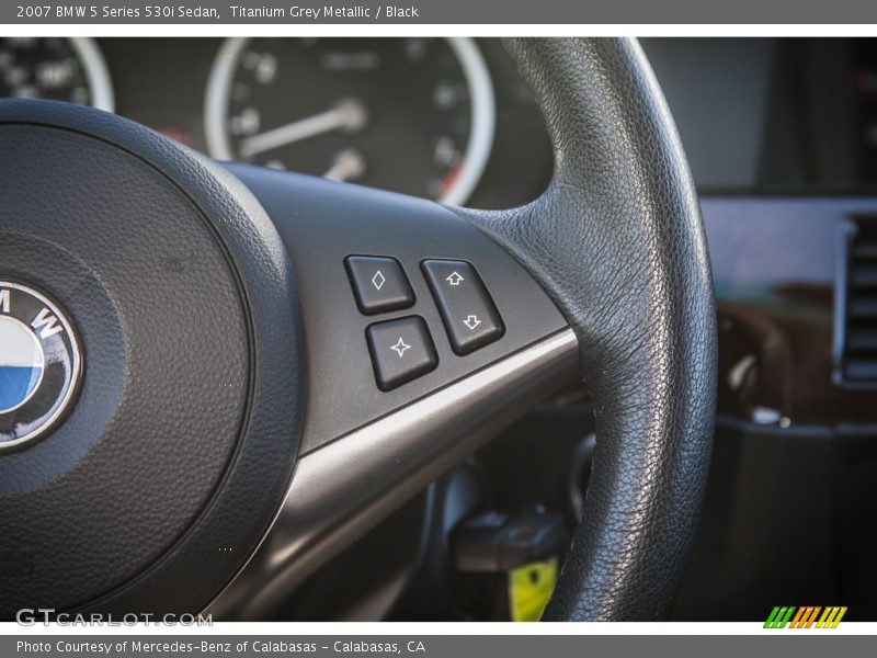 Titanium Grey Metallic / Black 2007 BMW 5 Series 530i Sedan