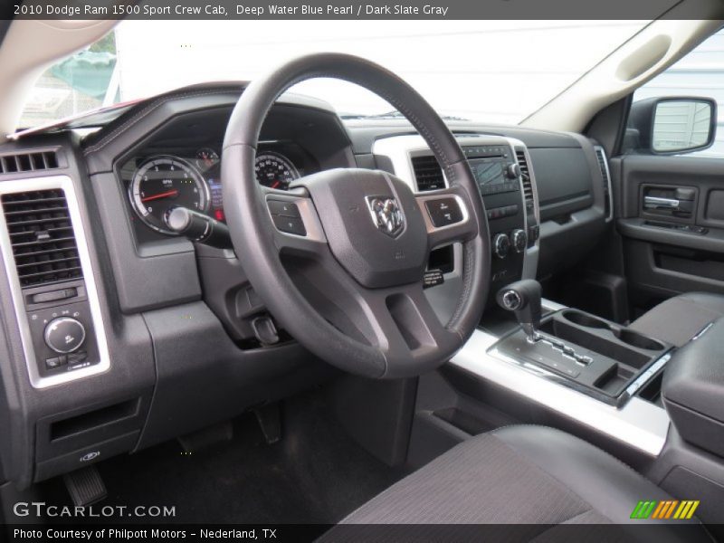 Deep Water Blue Pearl / Dark Slate Gray 2010 Dodge Ram 1500 Sport Crew Cab