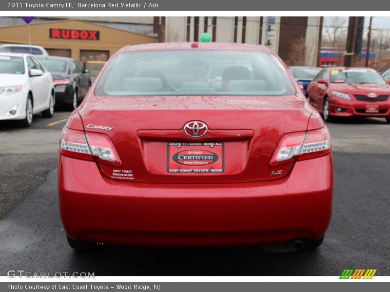Barcelona Red Metallic / Ash 2011 Toyota Camry LE