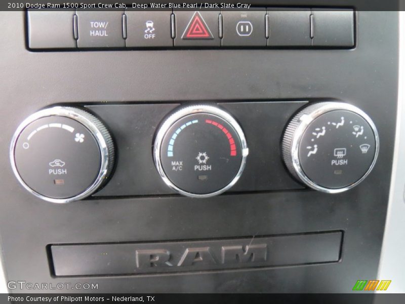 Deep Water Blue Pearl / Dark Slate Gray 2010 Dodge Ram 1500 Sport Crew Cab