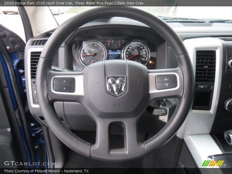 Deep Water Blue Pearl / Dark Slate Gray 2010 Dodge Ram 1500 Sport Crew Cab