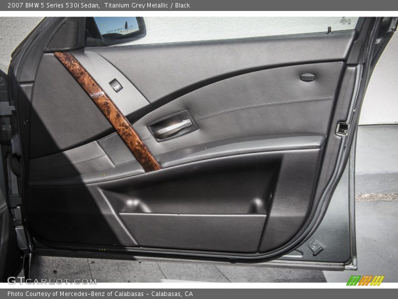 Titanium Grey Metallic / Black 2007 BMW 5 Series 530i Sedan
