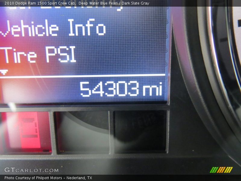 Deep Water Blue Pearl / Dark Slate Gray 2010 Dodge Ram 1500 Sport Crew Cab
