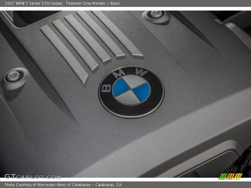 Titanium Grey Metallic / Black 2007 BMW 5 Series 530i Sedan