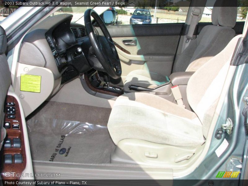 Seamist Green Pearl / Beige 2003 Subaru Outback H6 3.0 Wagon