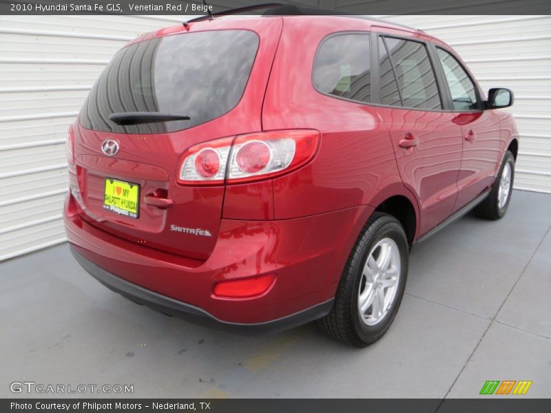 Venetian Red / Beige 2010 Hyundai Santa Fe GLS