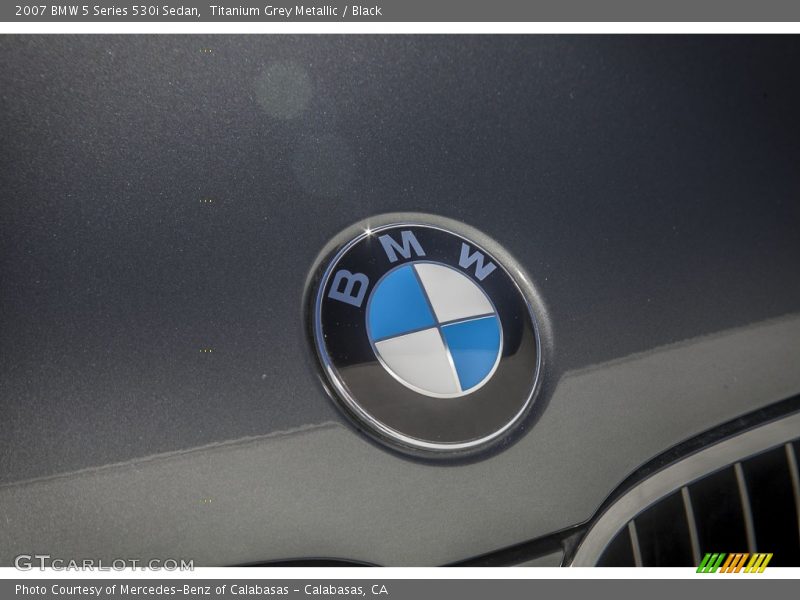 Titanium Grey Metallic / Black 2007 BMW 5 Series 530i Sedan