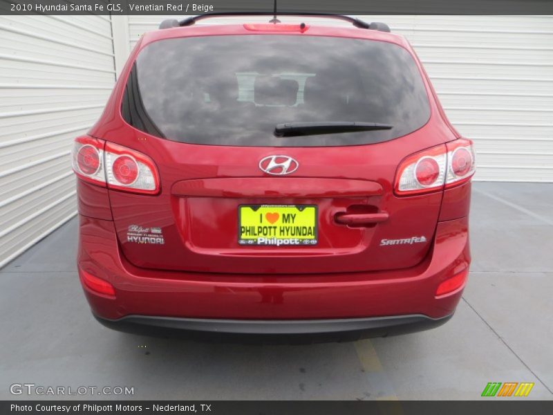 Venetian Red / Beige 2010 Hyundai Santa Fe GLS