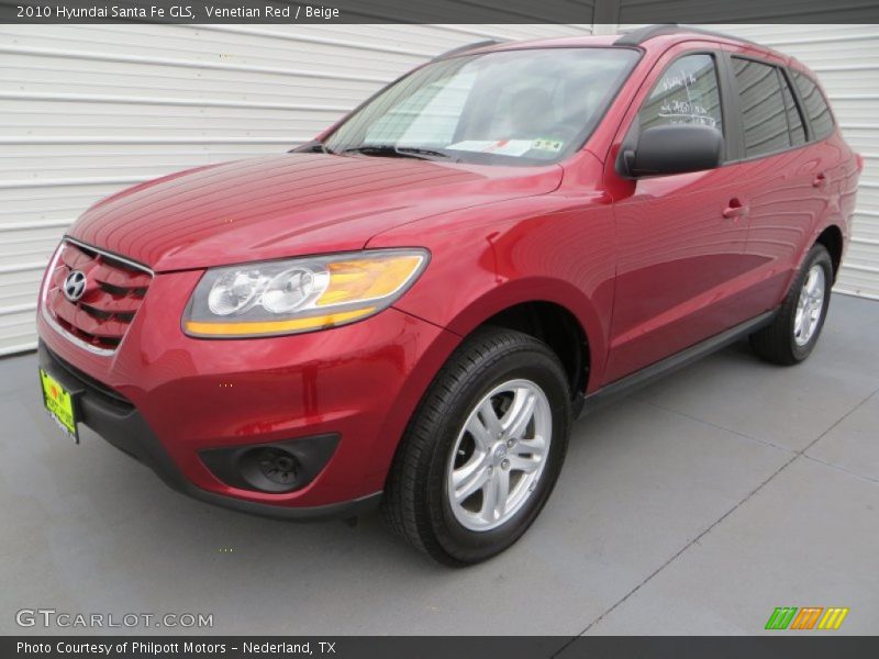 Venetian Red / Beige 2010 Hyundai Santa Fe GLS