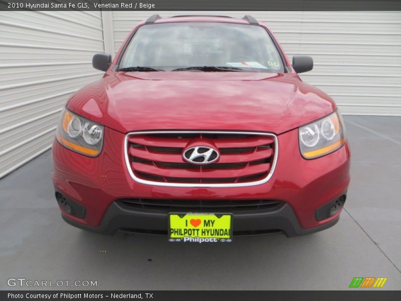 Venetian Red / Beige 2010 Hyundai Santa Fe GLS