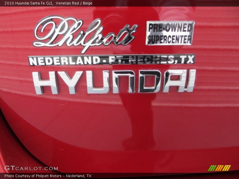 Venetian Red / Beige 2010 Hyundai Santa Fe GLS