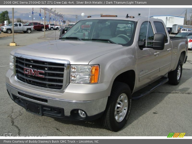 Silver Birch Metallic / Dark Titanium/Light Titanium 2008 GMC Sierra 2500HD SLT Z71 Crew Cab 4x4