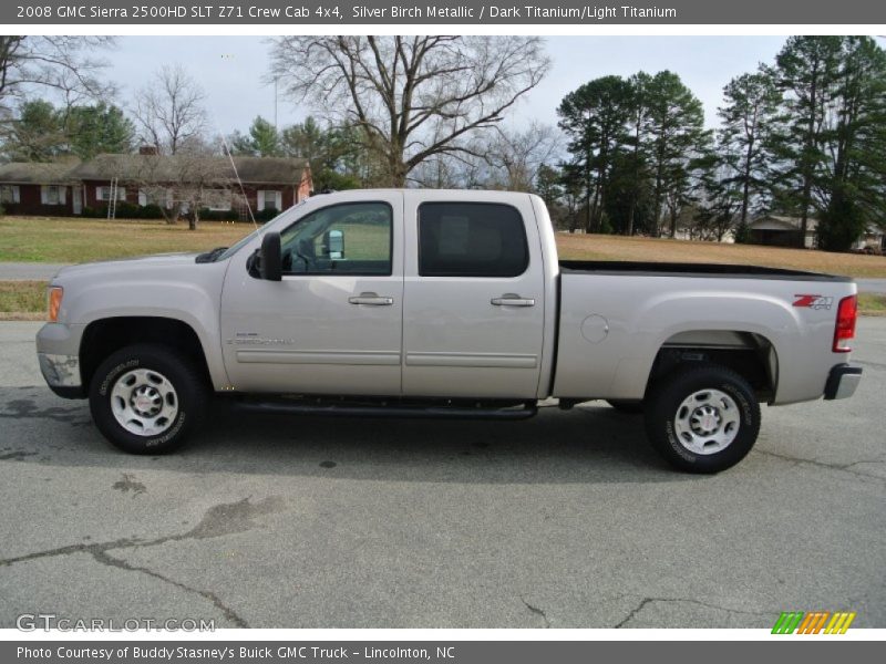 Silver Birch Metallic / Dark Titanium/Light Titanium 2008 GMC Sierra 2500HD SLT Z71 Crew Cab 4x4