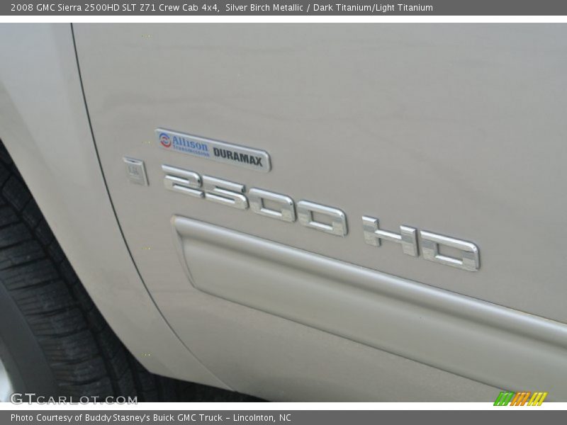 Silver Birch Metallic / Dark Titanium/Light Titanium 2008 GMC Sierra 2500HD SLT Z71 Crew Cab 4x4