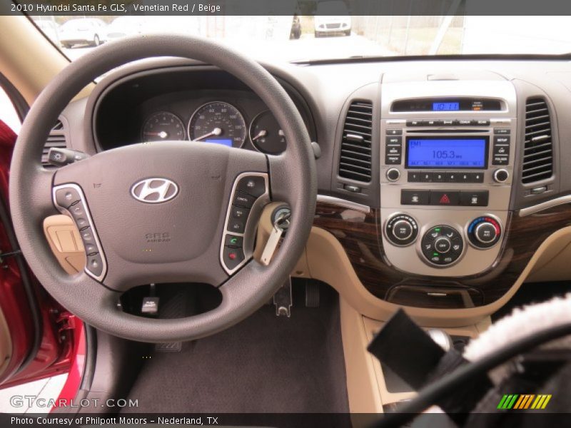 Venetian Red / Beige 2010 Hyundai Santa Fe GLS