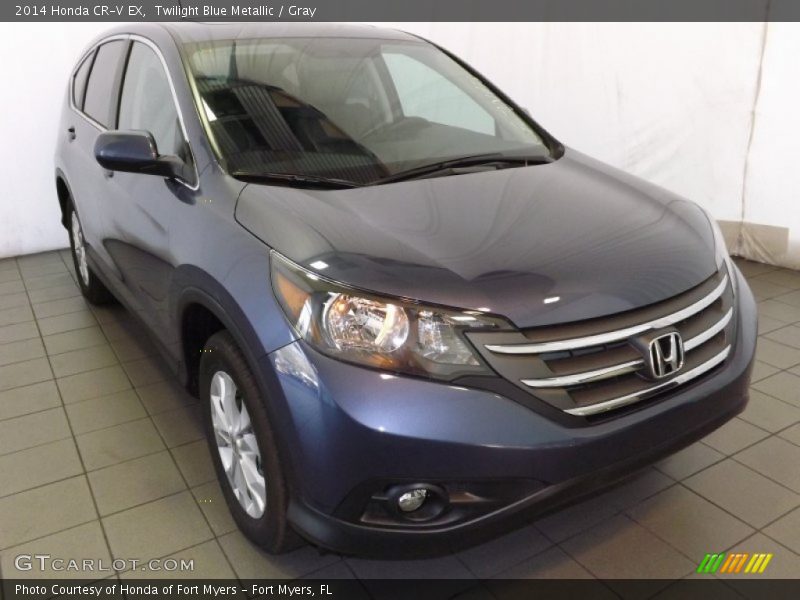 Twilight Blue Metallic / Gray 2014 Honda CR-V EX