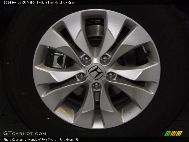 Twilight Blue Metallic / Gray 2014 Honda CR-V EX
