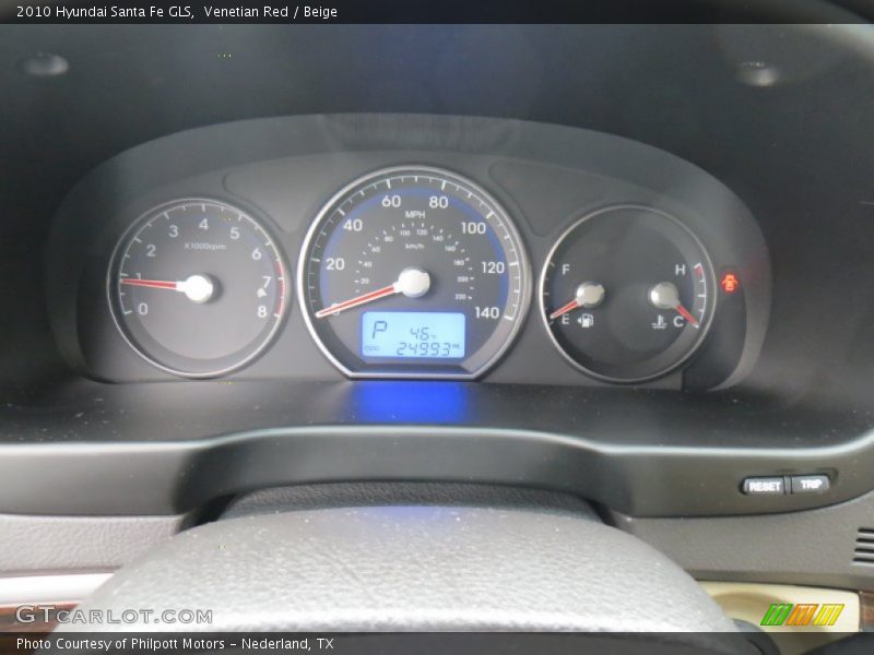 Venetian Red / Beige 2010 Hyundai Santa Fe GLS