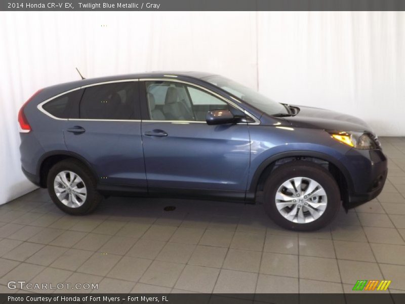Twilight Blue Metallic / Gray 2014 Honda CR-V EX
