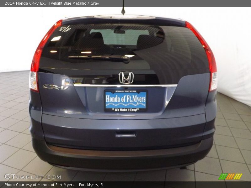 Twilight Blue Metallic / Gray 2014 Honda CR-V EX