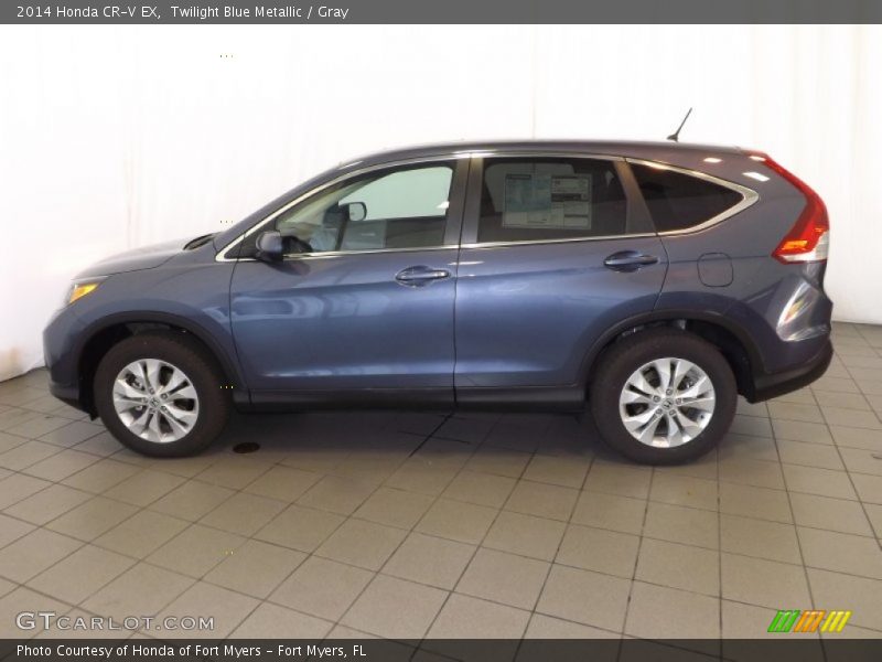 Twilight Blue Metallic / Gray 2014 Honda CR-V EX