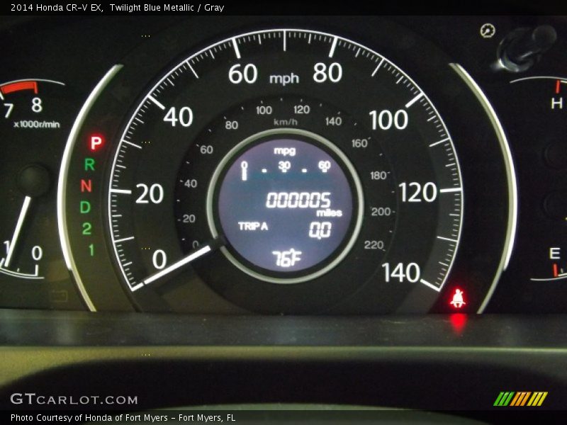 Twilight Blue Metallic / Gray 2014 Honda CR-V EX