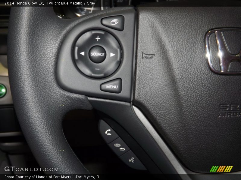 Twilight Blue Metallic / Gray 2014 Honda CR-V EX