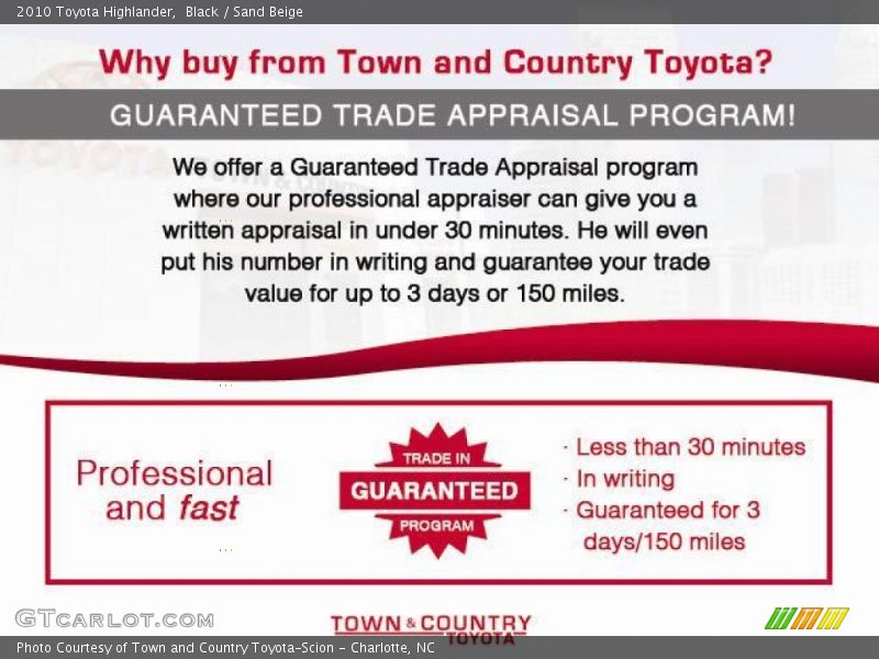 Black / Sand Beige 2010 Toyota Highlander