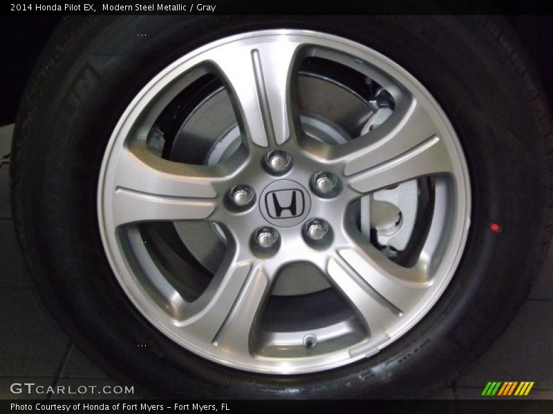 Modern Steel Metallic / Gray 2014 Honda Pilot EX