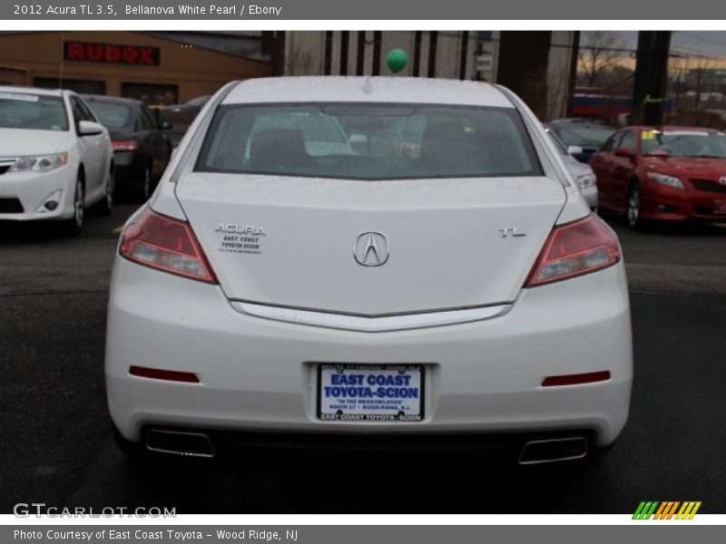 Bellanova White Pearl / Ebony 2012 Acura TL 3.5