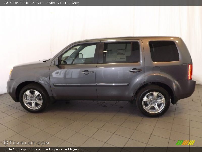 Modern Steel Metallic / Gray 2014 Honda Pilot EX