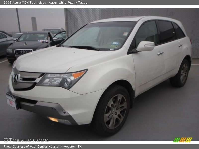 Aspen White Pearl / Taupe 2008 Acura MDX Technology