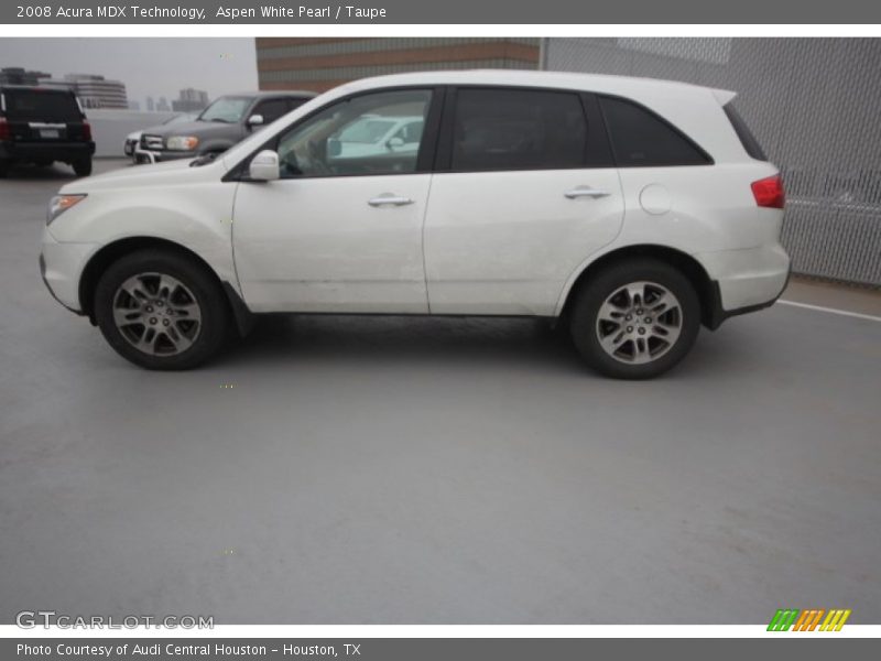 Aspen White Pearl / Taupe 2008 Acura MDX Technology