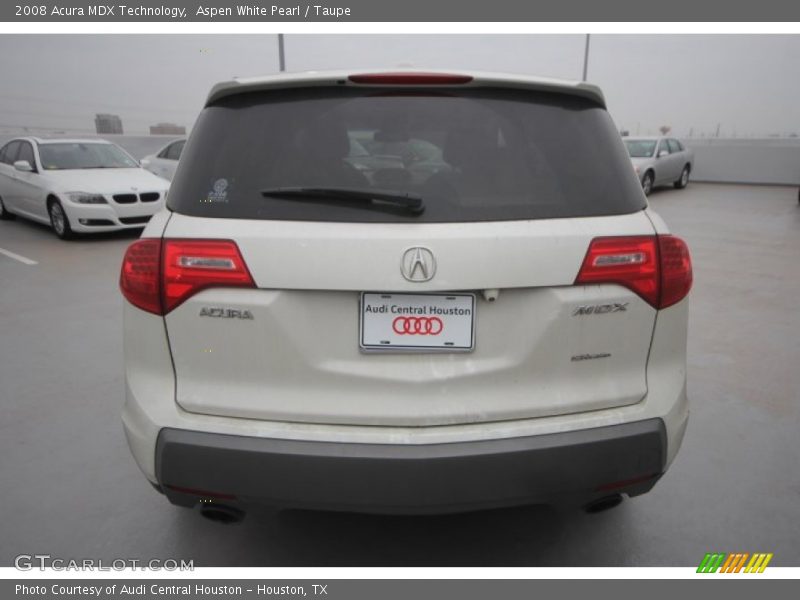 Aspen White Pearl / Taupe 2008 Acura MDX Technology
