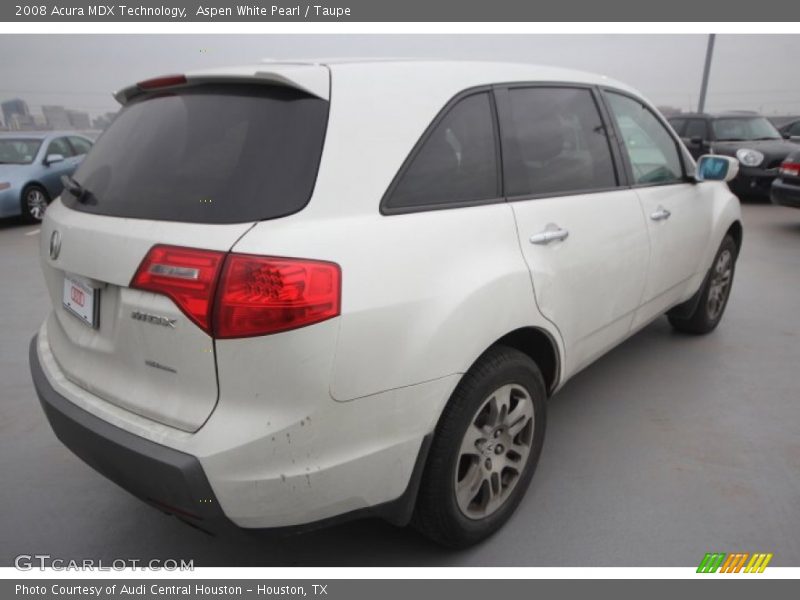 Aspen White Pearl / Taupe 2008 Acura MDX Technology