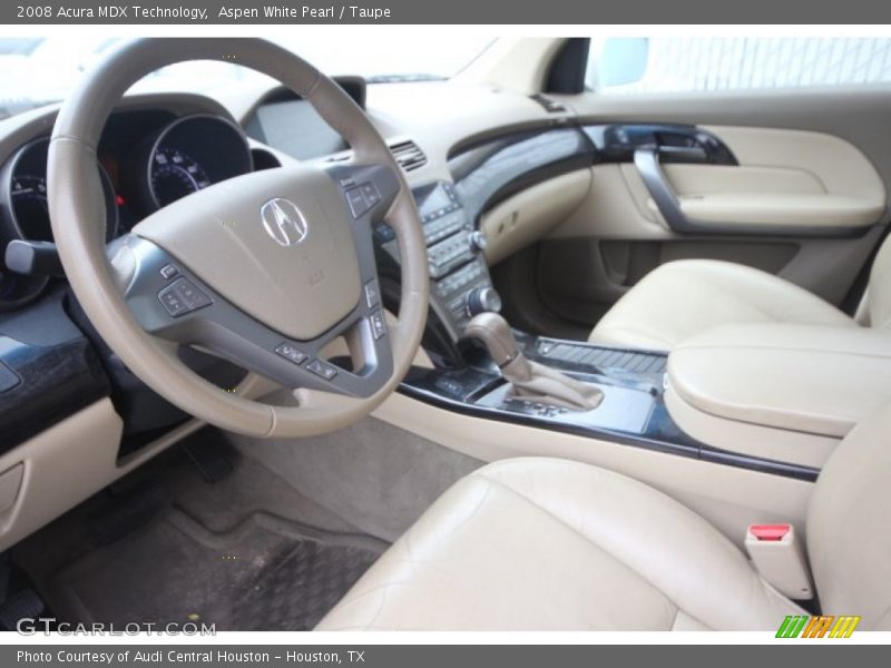 Aspen White Pearl / Taupe 2008 Acura MDX Technology