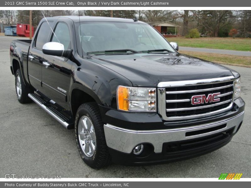 Onyx Black / Very Dark Cashmere/Light Cashmere 2013 GMC Sierra 1500 SLE Crew Cab